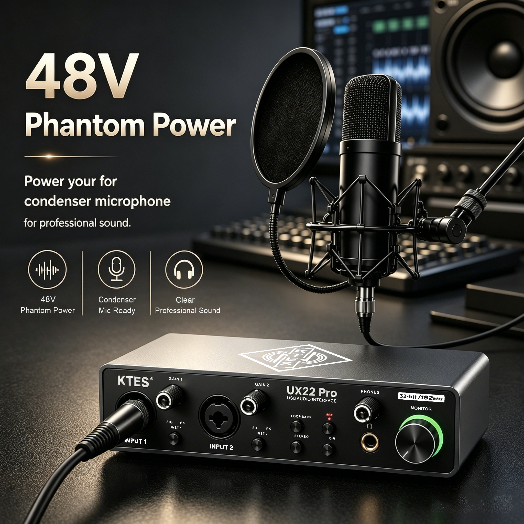 UX22 Pro Audio Interface 192kH - Music Audio Facebook 评论和价格