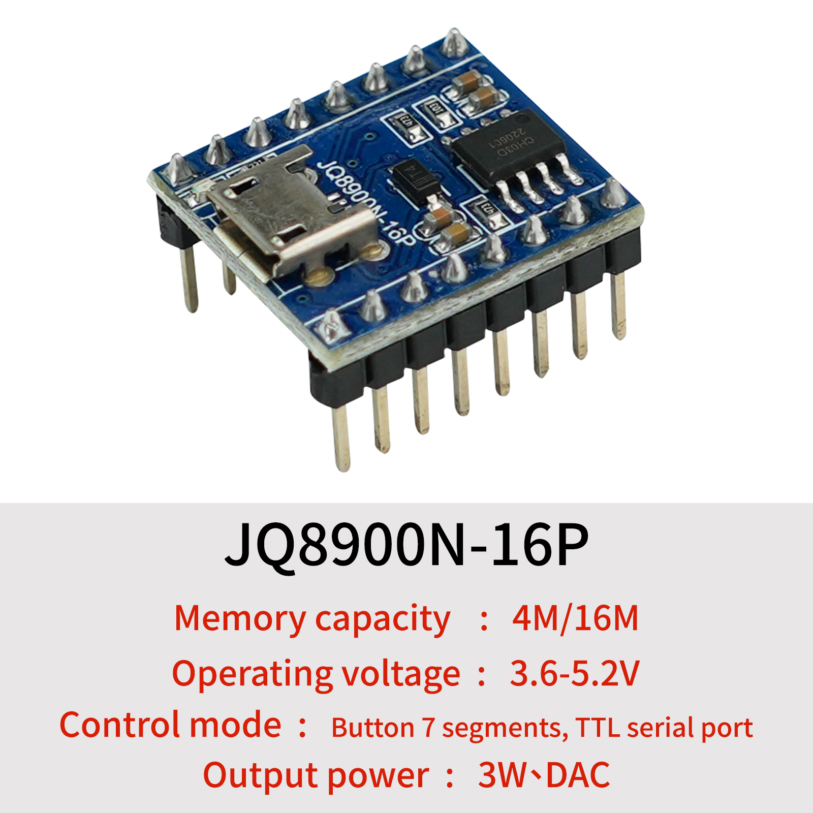 Voice Playback Module, JQ8900N - Audio Music Mp3 Downloader 评论和价格