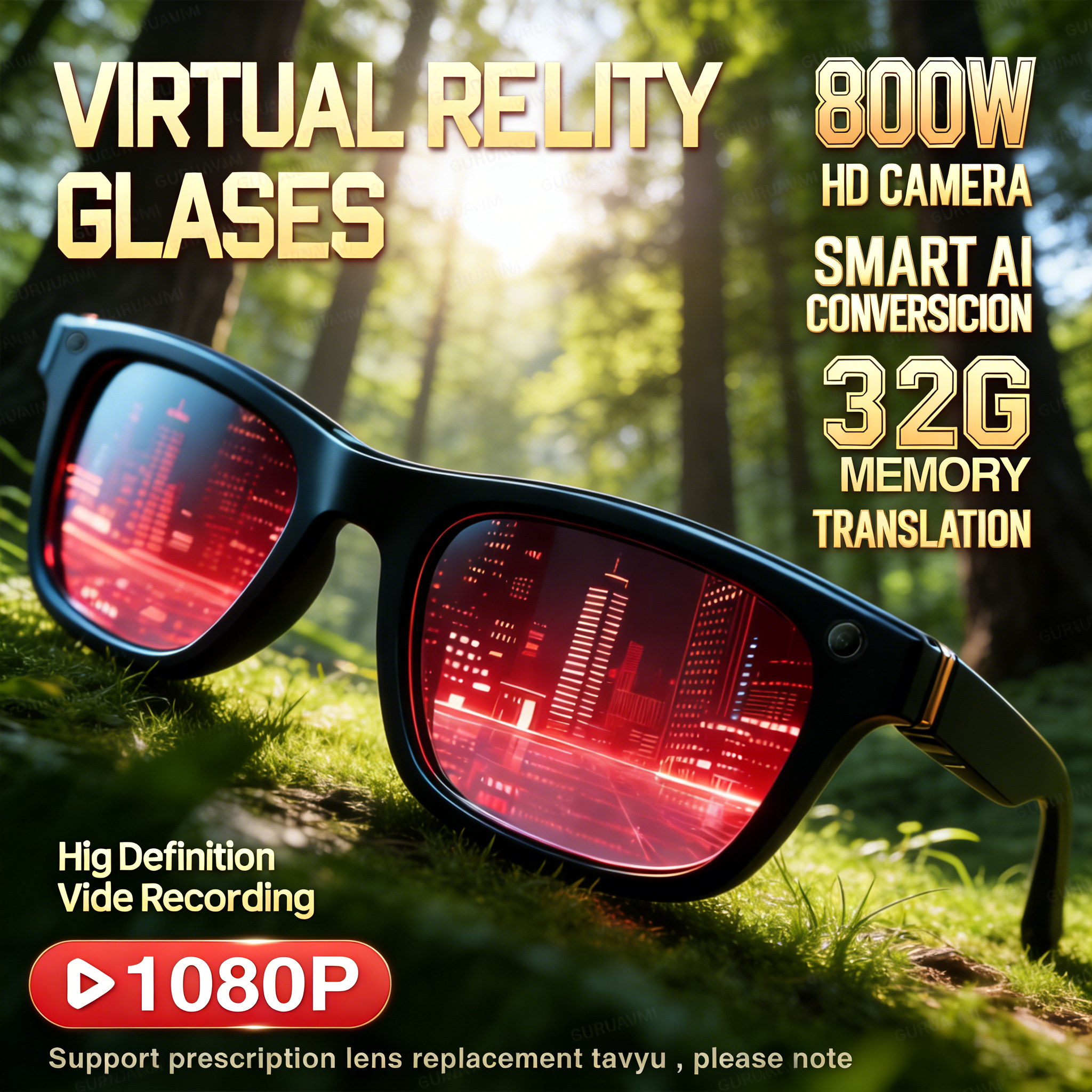 2026 New AI Smart Glasses with - Audio Music Arabic 评论和价格