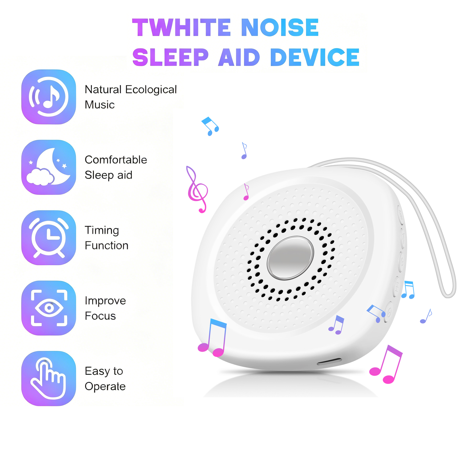 White Noise Sound Machine with - Audio Music Maker 评论和价格