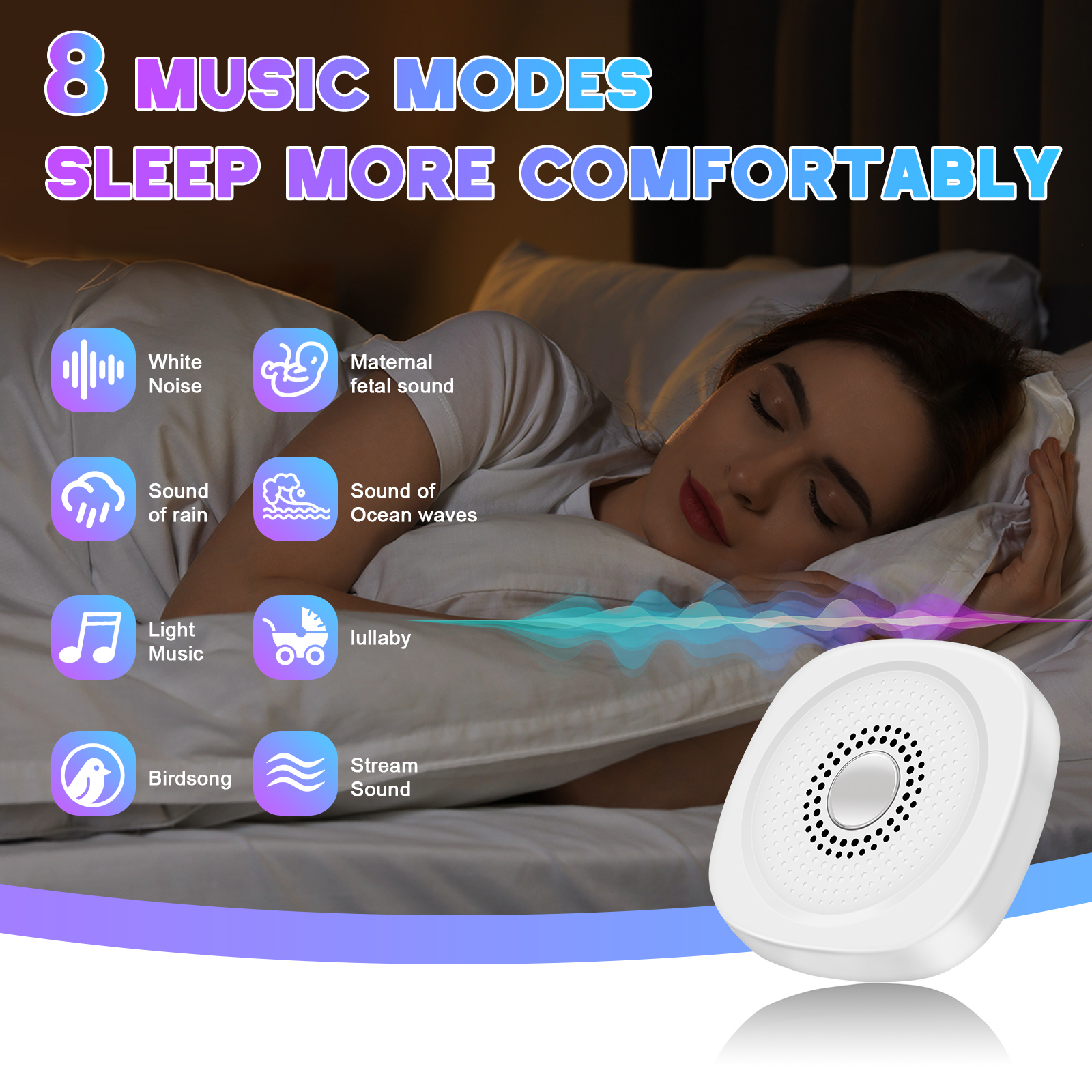 White Noise Sound Machine with - Audio Music Maker 评论和价格