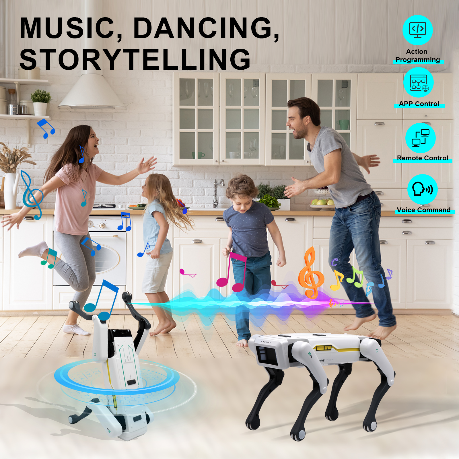 Intelligent AI RC Robot Dog Vo - Audio Music Maker 评论和价格