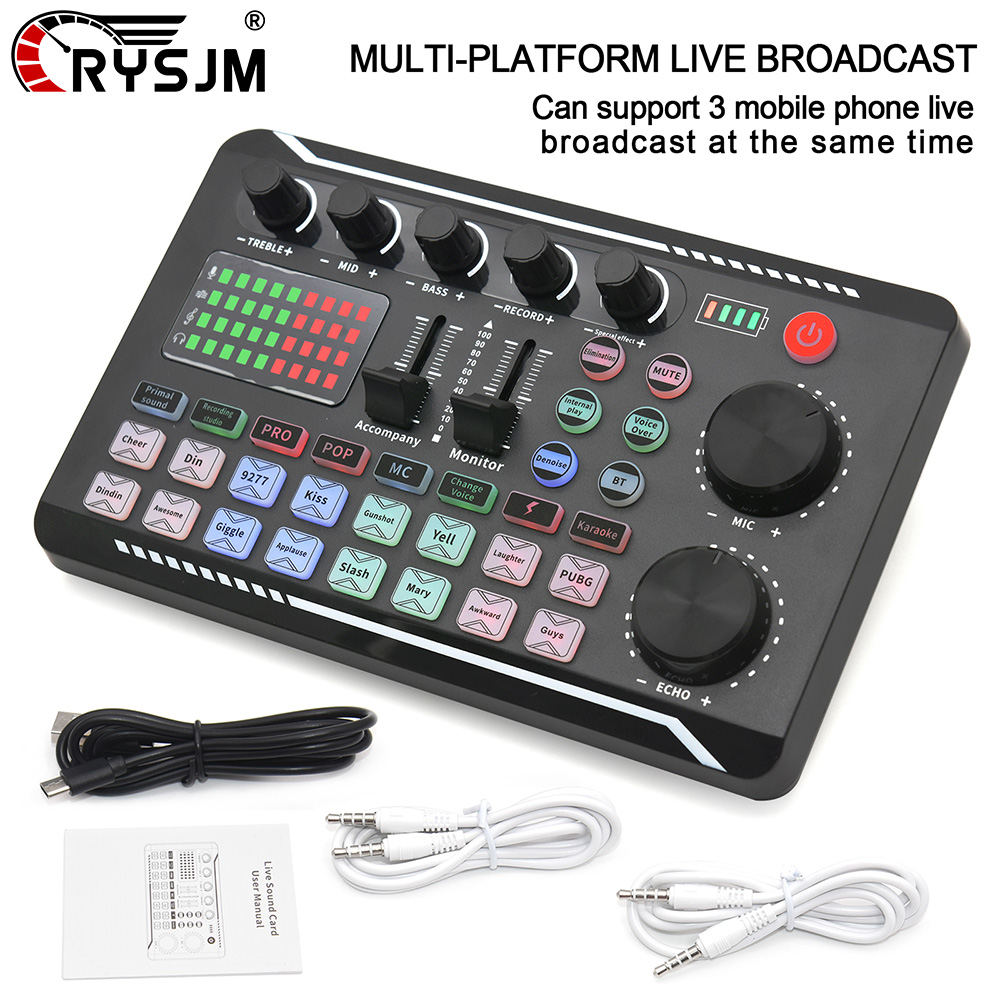 F998 Live Sound Card With DJ M - Audio Music Maker 评论和价格