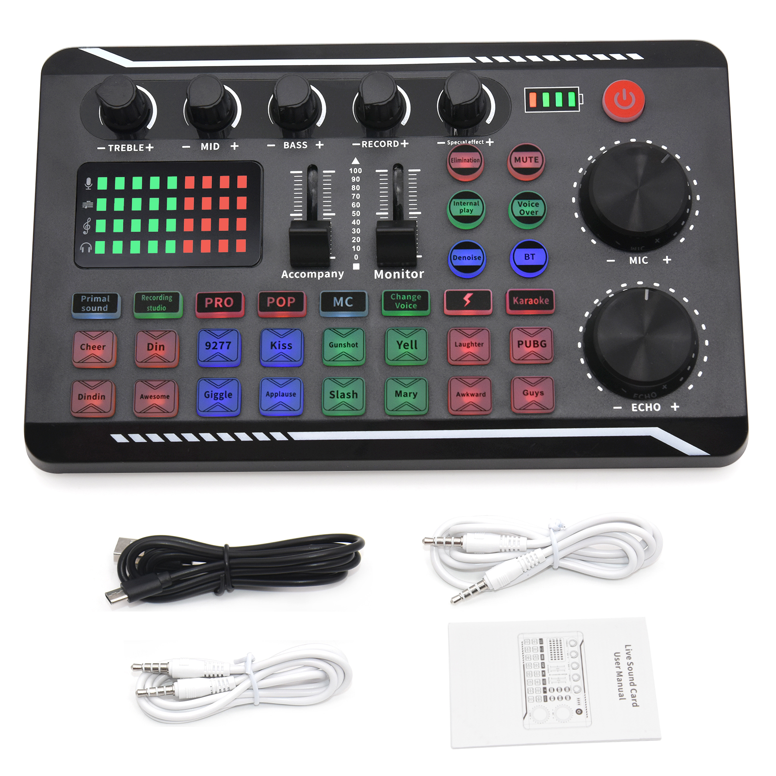 F998 Live Sound Card With DJ M - Audio Music Maker 评论和价格