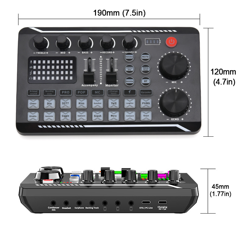 F998 Live Sound Card With DJ M - Audio Music Maker 评论和价格